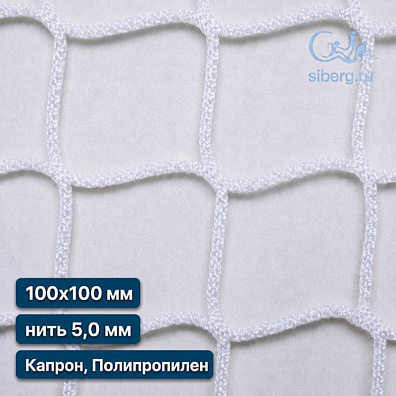 Антидроновая сетка для зданий 100х100 мм 5 мм белая (капрон, полипропилен)