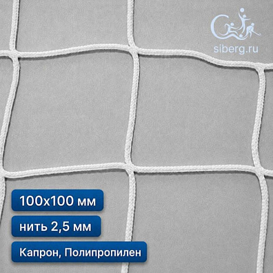 Антидроновая сетка для зданий 100х100 мм 2,5 мм белый (Капрон, Полипропилен)